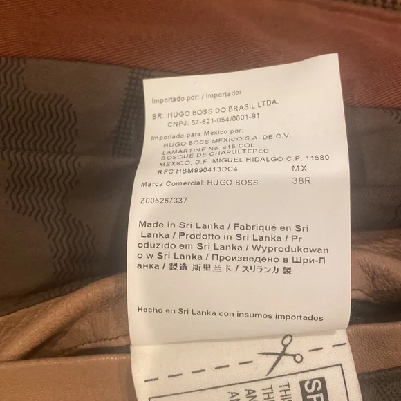 Boss Orange (Hugo Boss) Brown Leather Jacket 38R